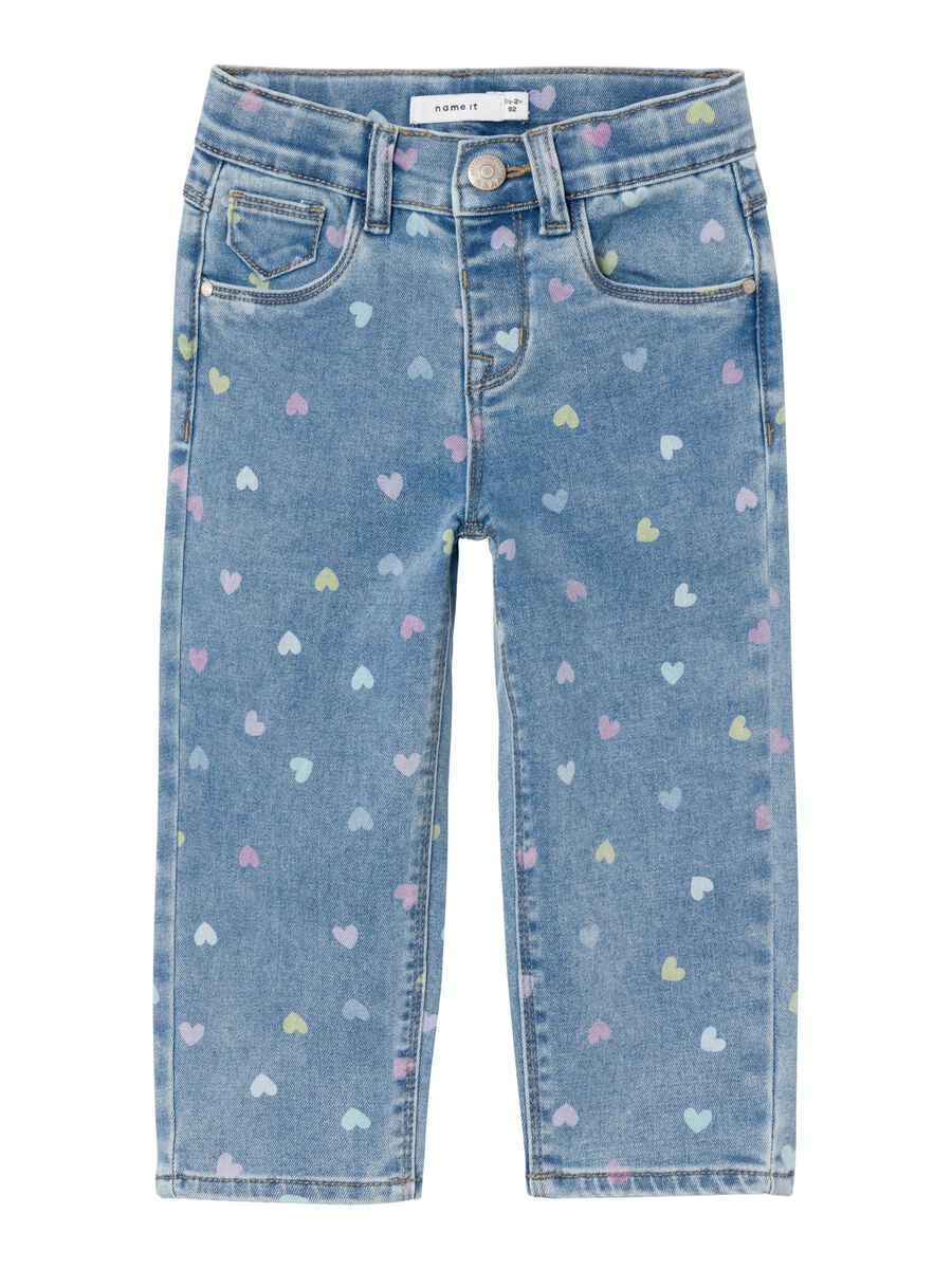 Jeans with Heart Prints