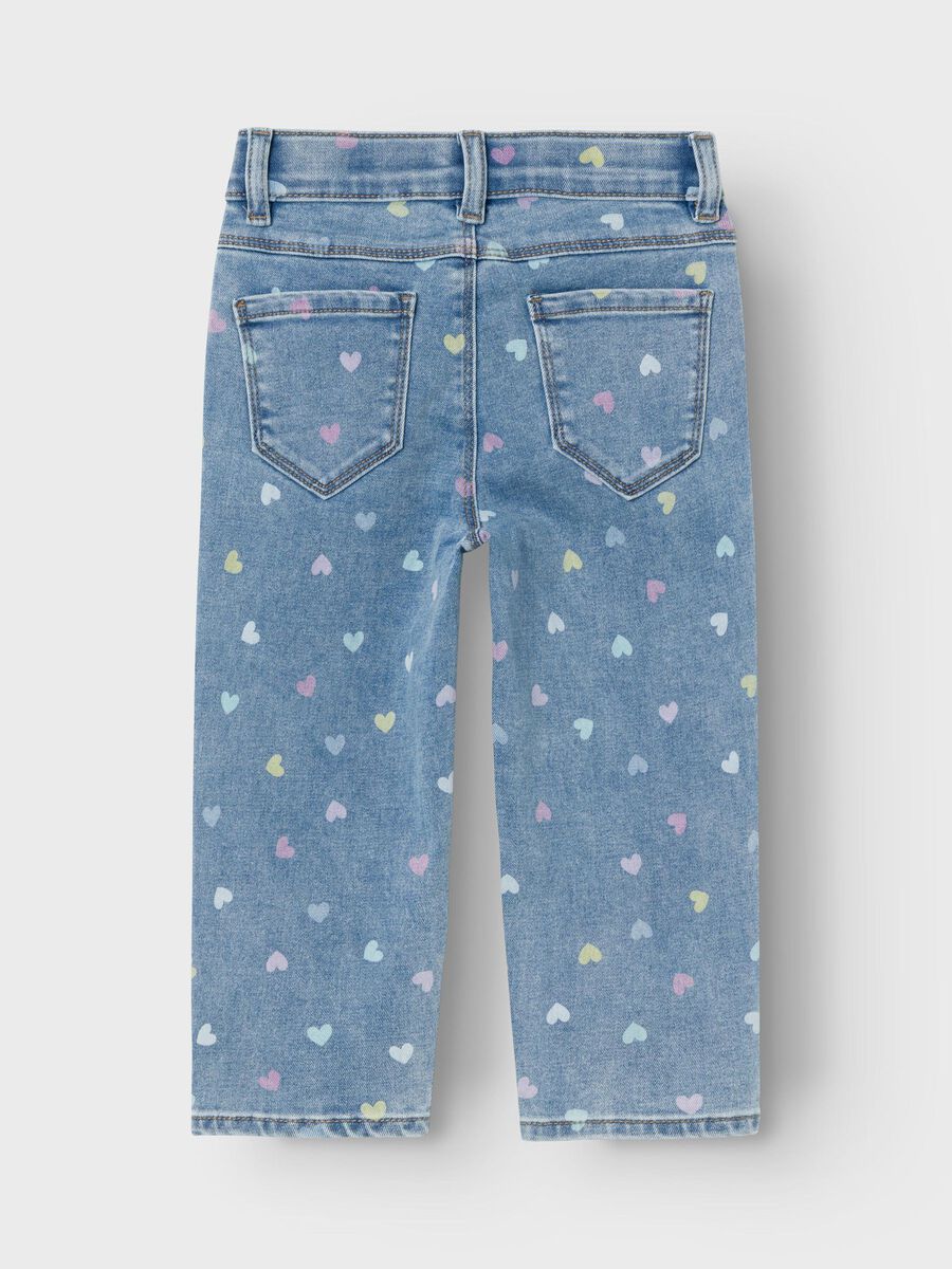 Jeans with Heart Prints