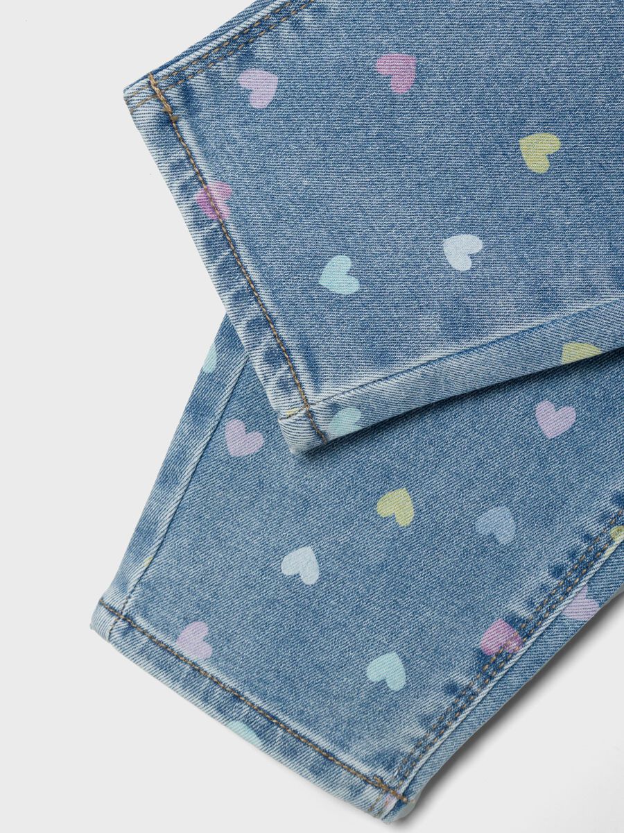 Jeans with Heart Prints