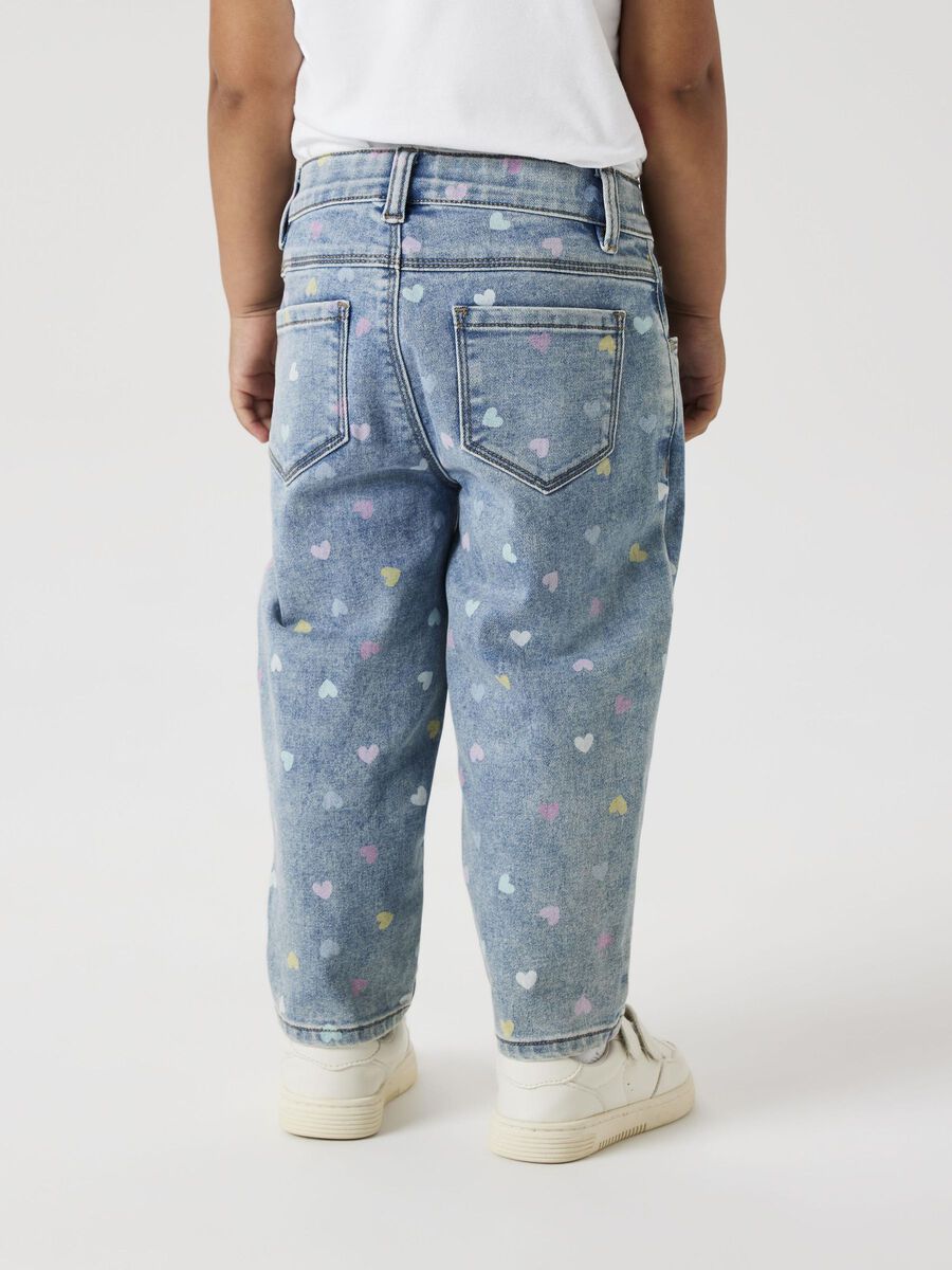 Jeans with Heart Prints