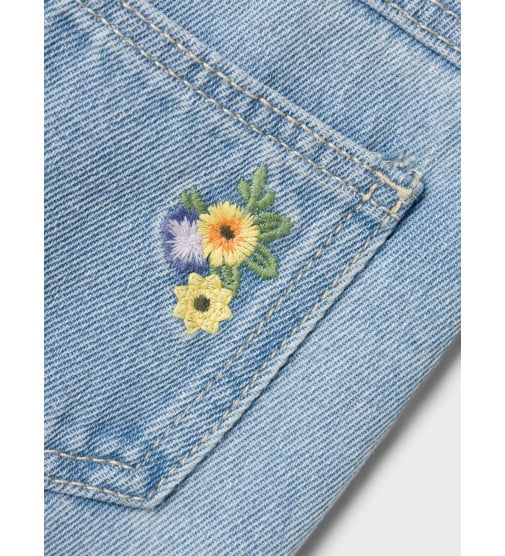Jeans with Flowers Embroidery