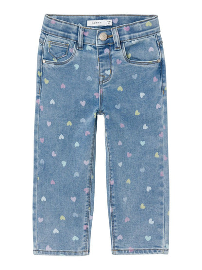 Jeans with Heart Prints