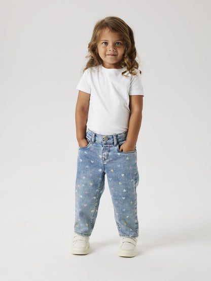 Jeans with Heart Prints